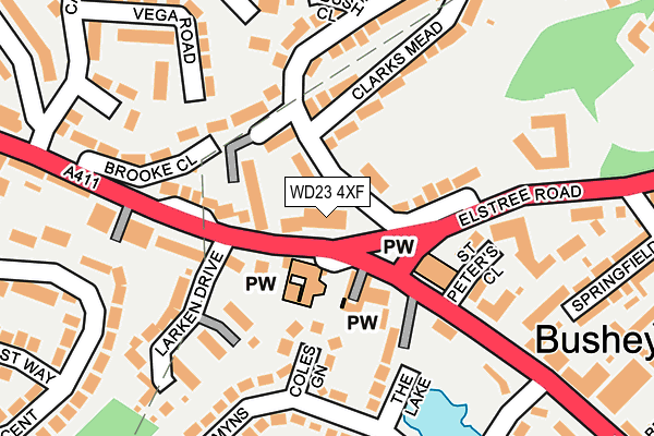 WD23 4XF map - OS OpenMap – Local (Ordnance Survey)