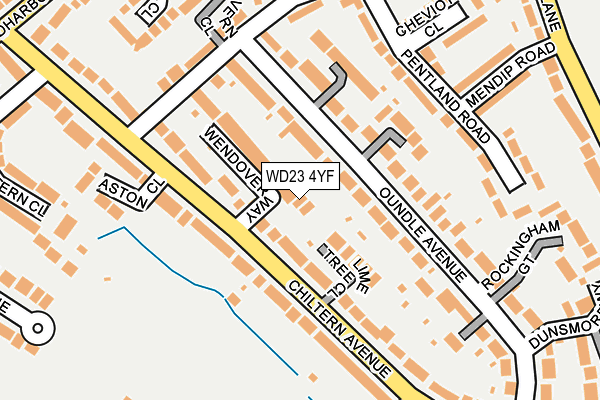 WD23 4YF map - OS OpenMap – Local (Ordnance Survey)