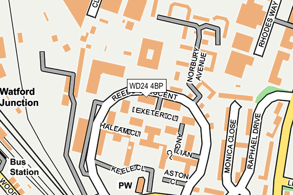 WD24 4BP map - OS OpenMap – Local (Ordnance Survey)