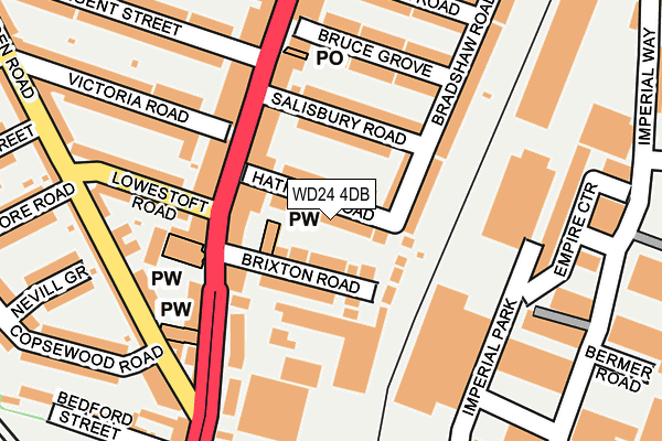 WD24 4DB map - OS OpenMap – Local (Ordnance Survey)