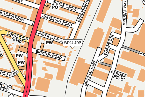 WD24 4DP map - OS OpenMap – Local (Ordnance Survey)