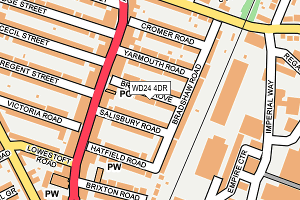 WD24 4DR map - OS OpenMap – Local (Ordnance Survey)