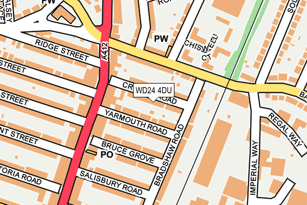 WD24 4DU map - OS OpenMap – Local (Ordnance Survey)