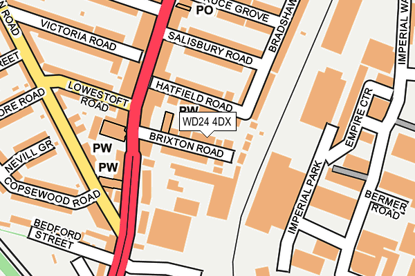 WD24 4DX map - OS OpenMap – Local (Ordnance Survey)