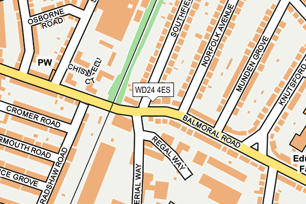 WD24 4ES map - OS OpenMap – Local (Ordnance Survey)