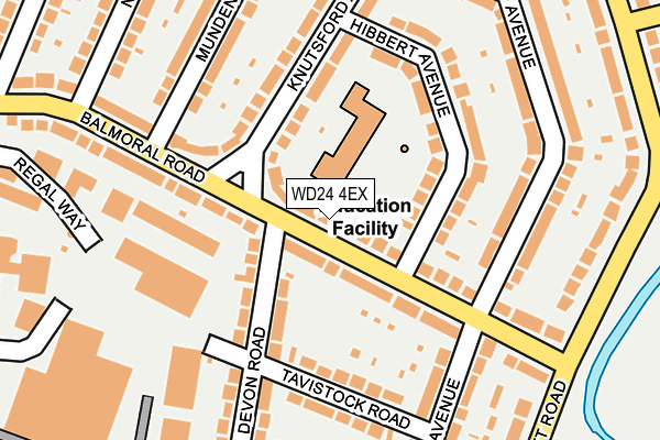 WD24 4EX map - OS OpenMap – Local (Ordnance Survey)