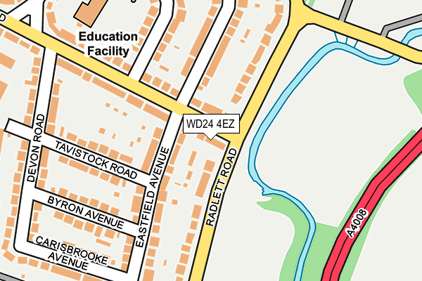 WD24 4EZ map - OS OpenMap – Local (Ordnance Survey)