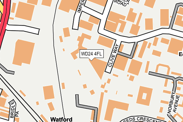 WD24 4FL map - OS OpenMap – Local (Ordnance Survey)