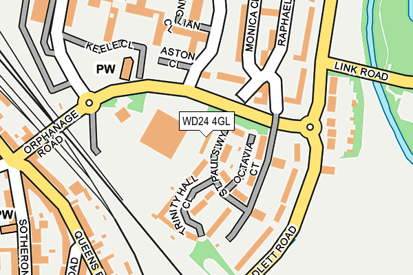 WD24 4GL map - OS OpenMap – Local (Ordnance Survey)