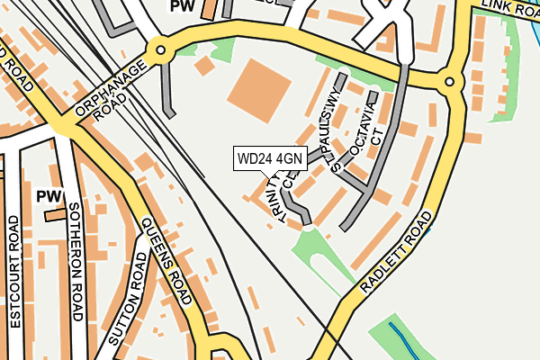 WD24 4GN map - OS OpenMap – Local (Ordnance Survey)