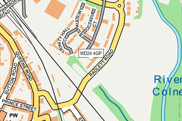 WD24 4GP map - OS OpenMap – Local (Ordnance Survey)