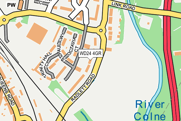 WD24 4GR map - OS OpenMap – Local (Ordnance Survey)