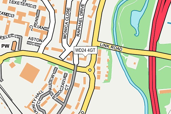 WD24 4GT map - OS OpenMap – Local (Ordnance Survey)