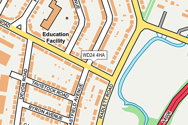 WD24 4HA map - OS OpenMap – Local (Ordnance Survey)