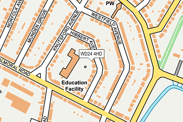 WD24 4HD map - OS OpenMap – Local (Ordnance Survey)