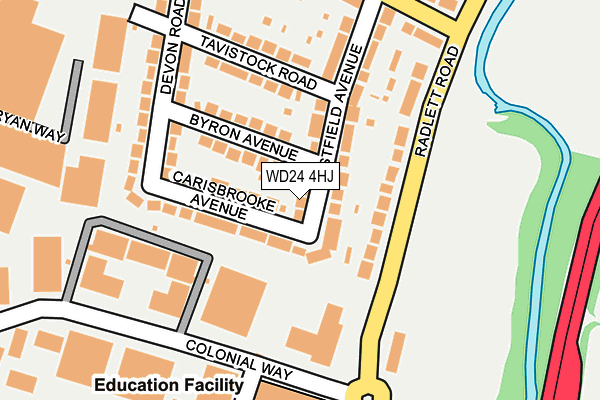 WD24 4HJ map - OS OpenMap – Local (Ordnance Survey)