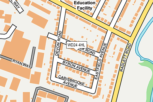 WD24 4HL map - OS OpenMap – Local (Ordnance Survey)