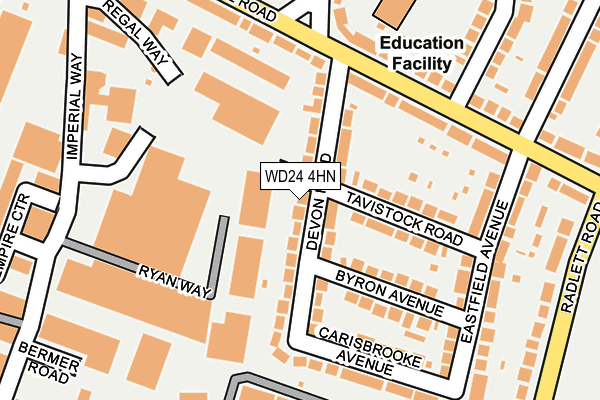 WD24 4HN map - OS OpenMap – Local (Ordnance Survey)