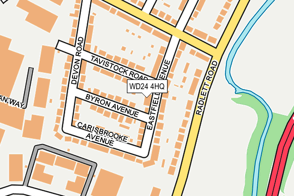 WD24 4HQ map - OS OpenMap – Local (Ordnance Survey)