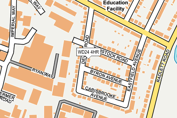 WD24 4HR map - OS OpenMap – Local (Ordnance Survey)