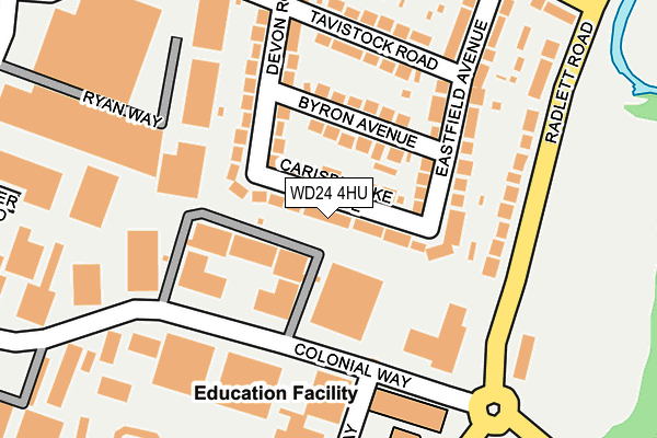 WD24 4HU map - OS OpenMap – Local (Ordnance Survey)
