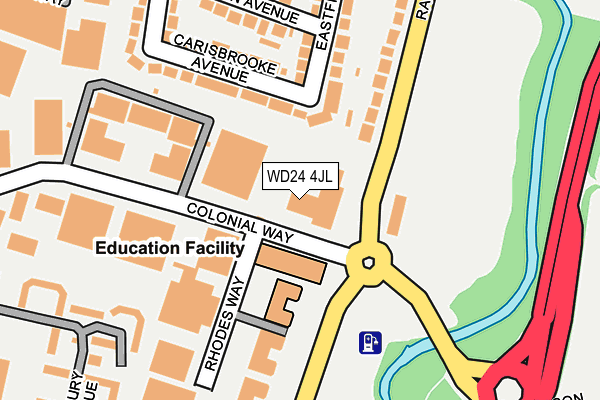 WD24 4JL map - OS OpenMap – Local (Ordnance Survey)