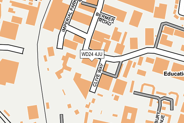 WD24 4JU map - OS OpenMap – Local (Ordnance Survey)