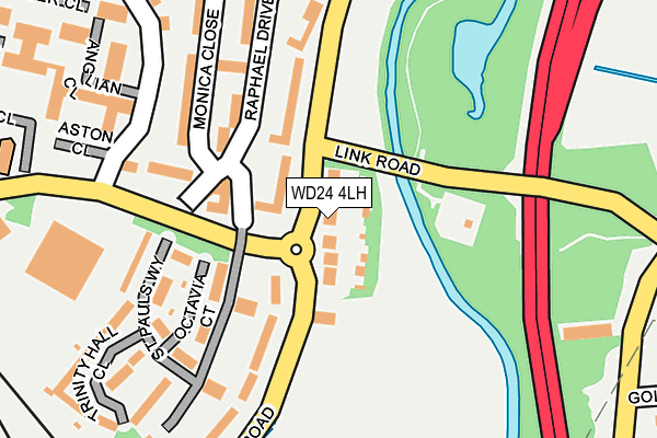 WD24 4LH map - OS OpenMap – Local (Ordnance Survey)