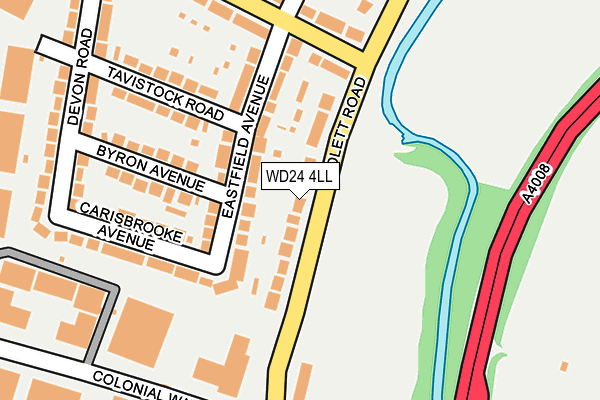 WD24 4LL map - OS OpenMap – Local (Ordnance Survey)