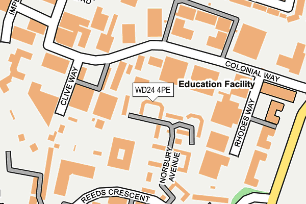 WD24 4PE map - OS OpenMap – Local (Ordnance Survey)