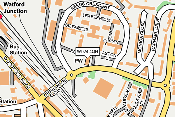 WD24 4QH map - OS OpenMap – Local (Ordnance Survey)