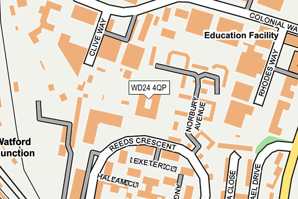 WD24 4QP map - OS OpenMap – Local (Ordnance Survey)