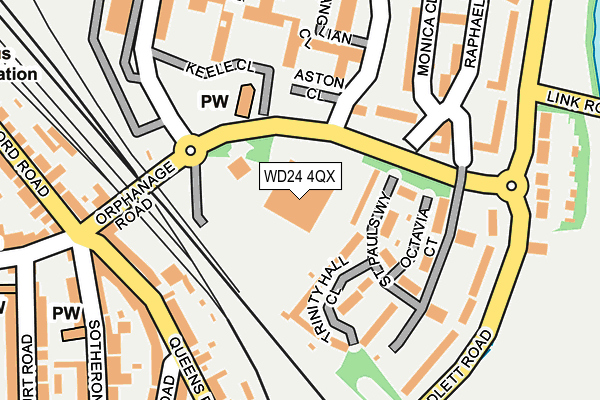 WD24 4QX map - OS OpenMap – Local (Ordnance Survey)