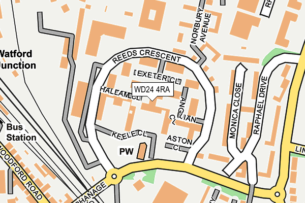 WD24 4RA map - OS OpenMap – Local (Ordnance Survey)