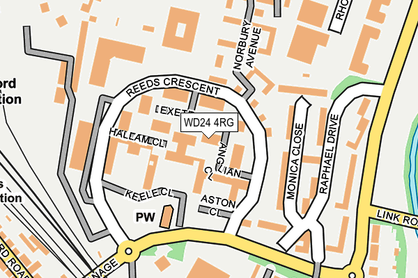 WD24 4RG map - OS OpenMap – Local (Ordnance Survey)