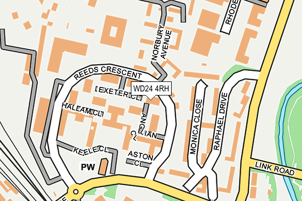 WD24 4RH map - OS OpenMap – Local (Ordnance Survey)