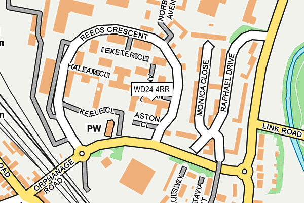 WD24 4RR map - OS OpenMap – Local (Ordnance Survey)