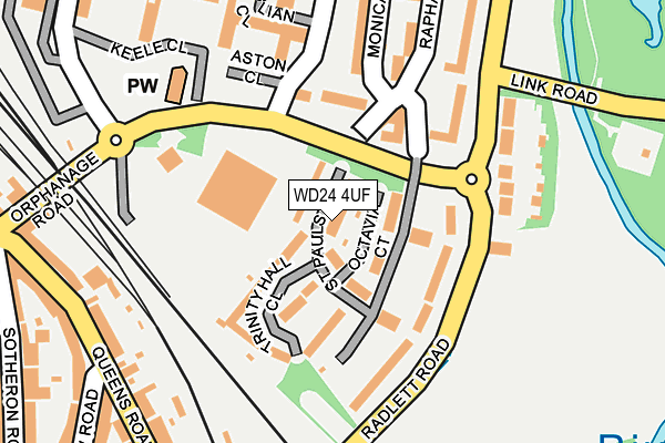 WD24 4UF map - OS OpenMap – Local (Ordnance Survey)