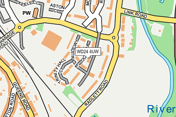 WD24 4UW map - OS OpenMap – Local (Ordnance Survey)