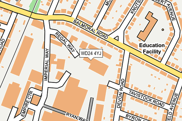 WD24 4YJ map - OS OpenMap – Local (Ordnance Survey)