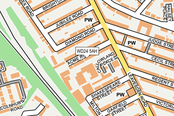 WD24 5AH map - OS OpenMap – Local (Ordnance Survey)