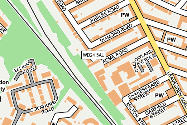 WD24 5AL map - OS OpenMap – Local (Ordnance Survey)