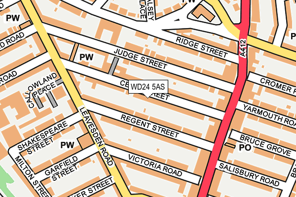 WD24 5AS map - OS OpenMap – Local (Ordnance Survey)