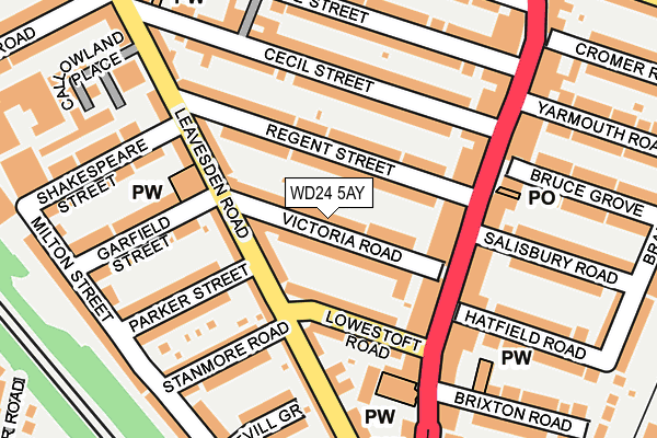 WD24 5AY map - OS OpenMap – Local (Ordnance Survey)