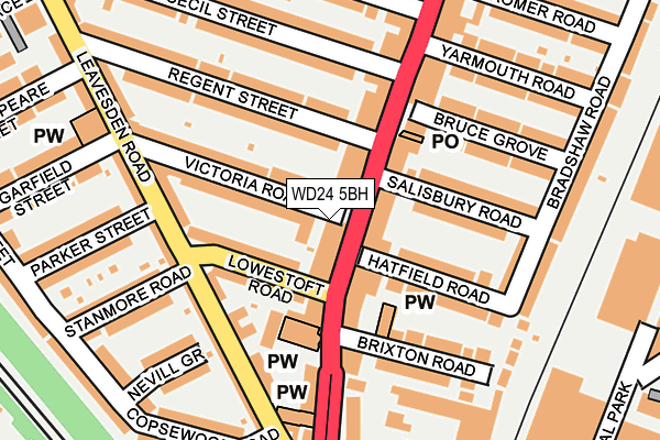 WD24 5BH map - OS OpenMap – Local (Ordnance Survey)