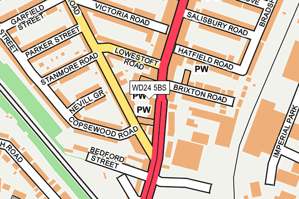 WD24 5BS map - OS OpenMap – Local (Ordnance Survey)