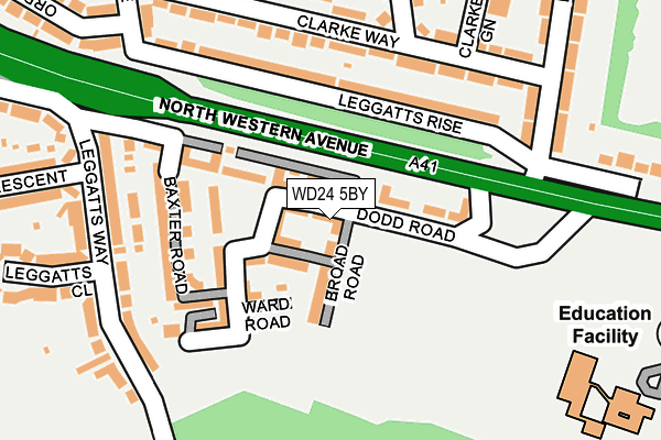 WD24 5BY map - OS OpenMap – Local (Ordnance Survey)