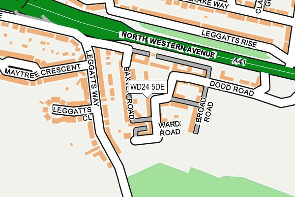 WD24 5DE map - OS OpenMap – Local (Ordnance Survey)