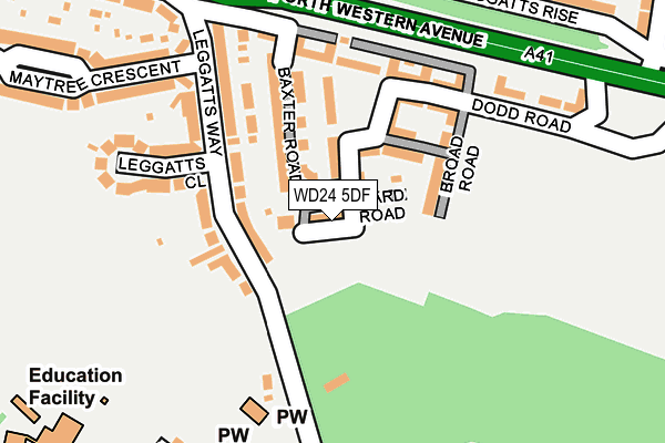 WD24 5DF map - OS OpenMap – Local (Ordnance Survey)