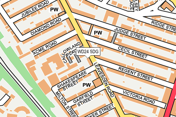 WD24 5DG map - OS OpenMap – Local (Ordnance Survey)